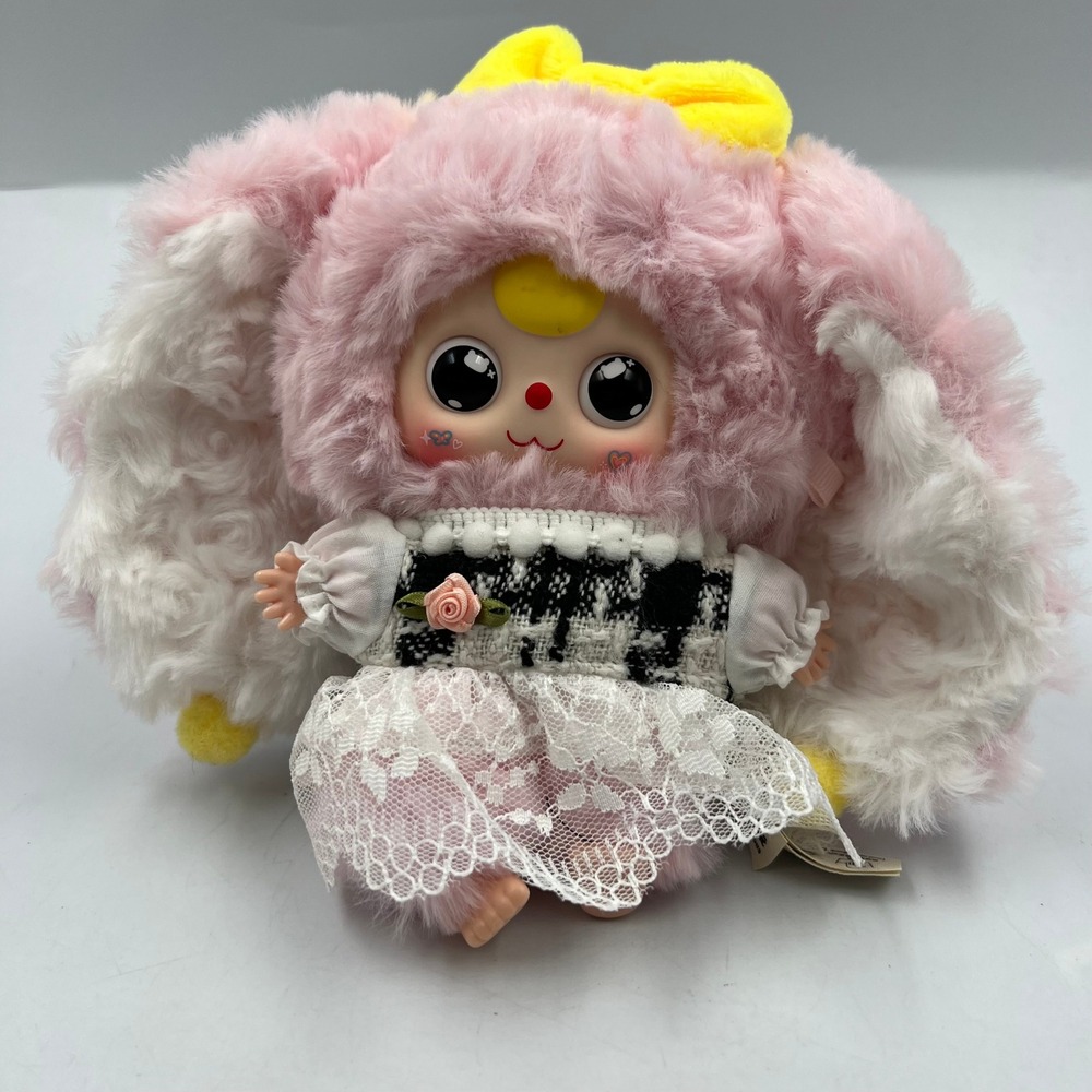 Baby Three Macaron Cute Bunny V2 Pink Plush Toy Kawaii Figure Dress
